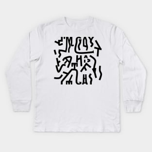 Hidden Message || I'm Gay || Black Kids Long Sleeve T-Shirt